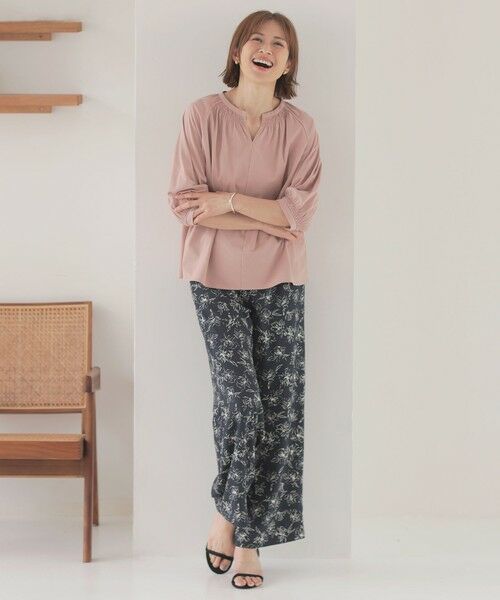 J.PRESS / ジェイプレス その他パンツ | 【洗える】ラインフラワープリント ワイドパンツ | 詳細8