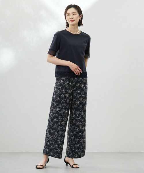 J.PRESS / ジェイプレス その他パンツ | 【洗える】ラインフラワープリント ワイドパンツ | 詳細10
