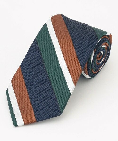 J.PRESS/ジェイプレス 【JAPANESE SILK FRESCO TIE COLLECTION】マルチストライプ ネクタイ ネイビー系1 F J.PRESS/ジェイプレス 【JAPANESE SILK FRESCO TIE COLLECTION】マルチストライプ ネクタイ ネイビー系1 F