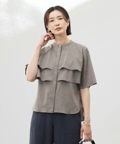 J.PRESS / ジェイプレス シャツ・ブラウス | 【洗える】ラミーポプリン ティアード ブラウス