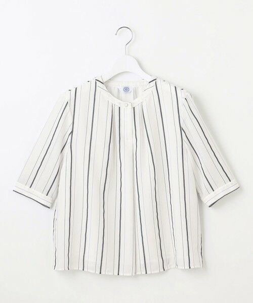 J.PRESS / ジェイプレス シャツ・ブラウス | 【洗える】SHEERストライプ クルーネック ブラウス | 詳細4
