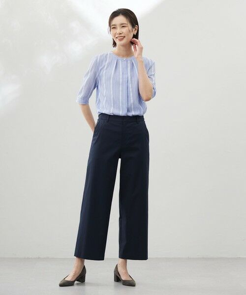 J.PRESS / ジェイプレス シャツ・ブラウス | 【洗える】SHEERストライプ クルーネック ブラウス | 詳細6