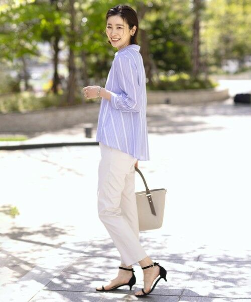 J.PRESS / ジェイプレス シャツ・ブラウス | 【洗える】SHEERストライプ ペプラム シャツ ブラウス | 詳細2