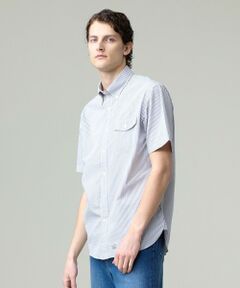 J.PRESS / ジェイプレス シャツ・ブラウス | 風が通るシアサッカーの清涼感【吸水速乾 / 高通気性】【クールマックス】サッカーストライプ シャツ / B.D.