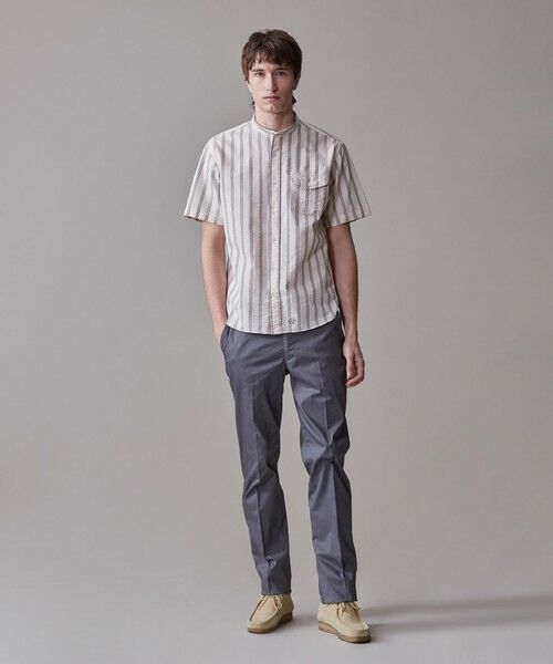 J.PRESS / ジェイプレス シャツ・ブラウス | 風が通るシアサッカーの清涼感【吸水速乾 / 高通気性】【クールマックス】サッカ−マルチストライプ シャツ / バンドカラー | 詳細2