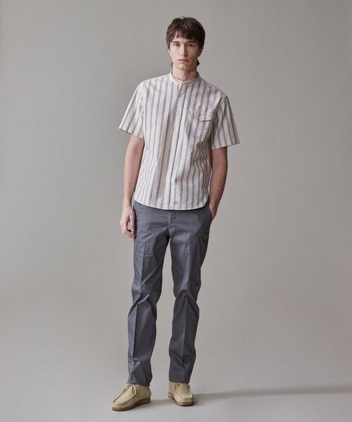 J.PRESS / ジェイプレス シャツ・ブラウス | 風が通るシアサッカーの清涼感【吸水速乾 / 高通気性】【クールマックス】サッカ−マルチストライプ シャツ / バンドカラー | 詳細3