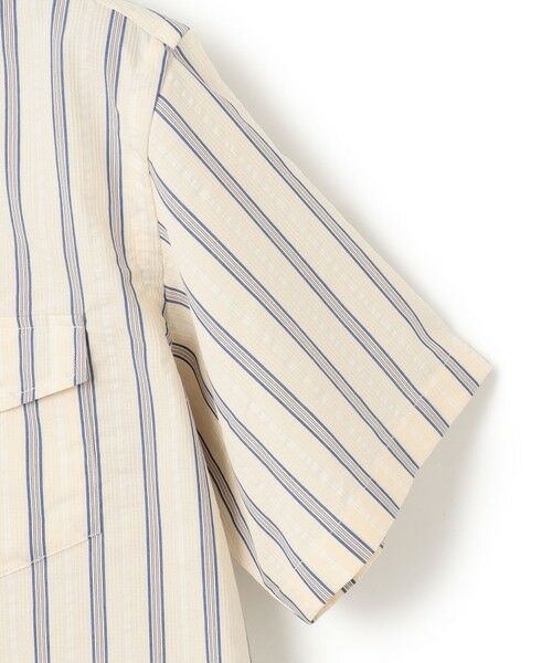 J.PRESS / ジェイプレス シャツ・ブラウス | 風が通るシアサッカーの清涼感【吸水速乾 / 高通気性】【クールマックス】サッカ−マルチストライプ シャツ / バンドカラー | 詳細8