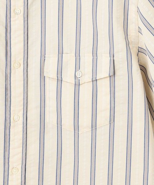 J.PRESS / ジェイプレス シャツ・ブラウス | 風が通るシアサッカーの清涼感【吸水速乾 / 高通気性】【クールマックス】サッカ−マルチストライプ シャツ / バンドカラー | 詳細9