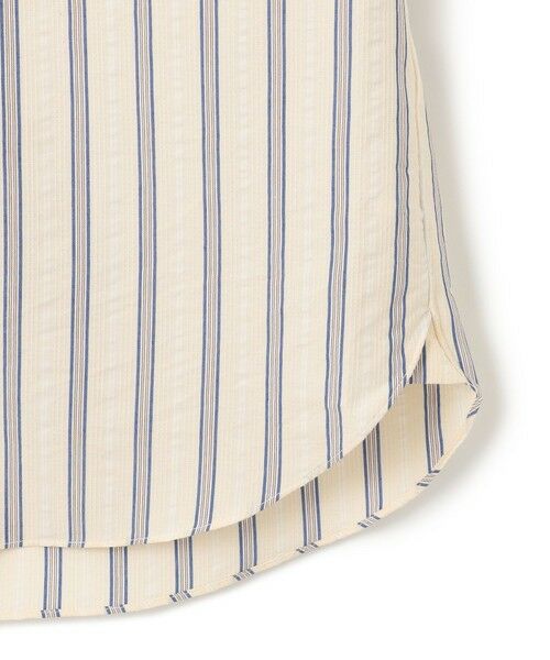 J.PRESS / ジェイプレス シャツ・ブラウス | 風が通るシアサッカーの清涼感【吸水速乾 / 高通気性】【クールマックス】サッカ−マルチストライプ シャツ / バンドカラー | 詳細10