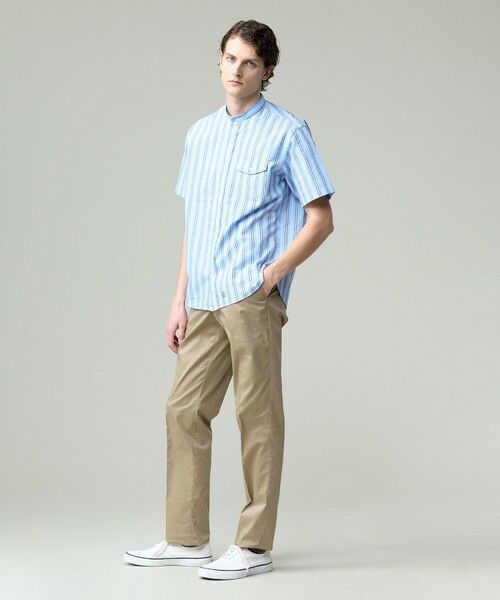 J.PRESS / ジェイプレス シャツ・ブラウス | 風が通るシアサッカーの清涼感【吸水速乾 / 高通気性】【クールマックス】サッカ−マルチストライプ シャツ / バンドカラー | 詳細20