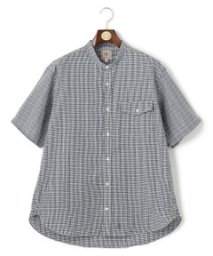 J.PRESS / ジェイプレス シャツ・ブラウス | 【KING SIZE】【吸水速乾 / 接触冷感 / 高通気性 / ウォッシャブル】【AERO WAVE SUCKER】バンドカラーチェック シャツ