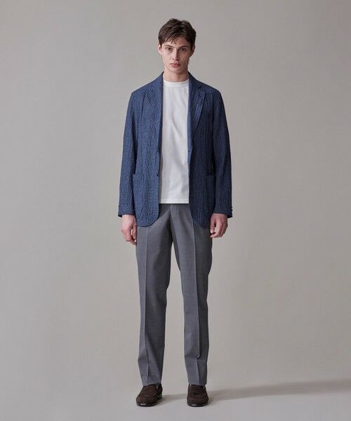 J.PRESS / ジェイプレス テーラードジャケット | リネン×シアサッカーの清涼感【高通気性】ストレッチリネンシアサッカー ジャケット | 詳細1