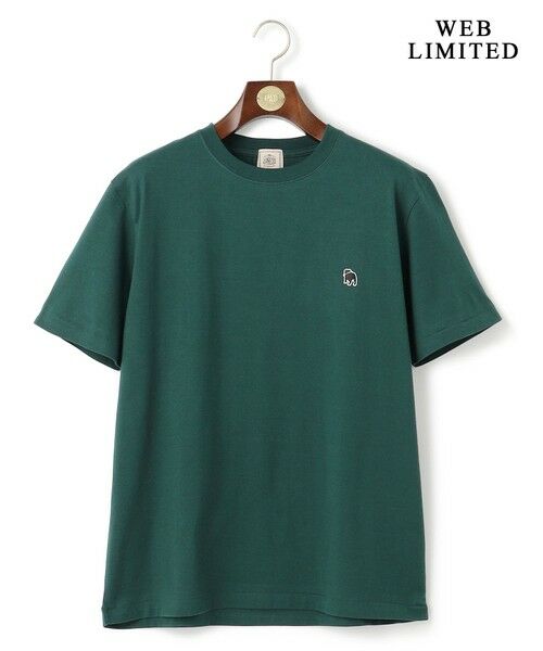 J.PRESS/ジェイプレス UNISEXで着られるアイコニックな1着【WEB限定】バックブル Tシャツ グリーン系 XL J.PRESS/ジェイプレス UNISEXで着られるアイコニックな1着【WEB限定】バックブル Tシャツ グリーン系 XL