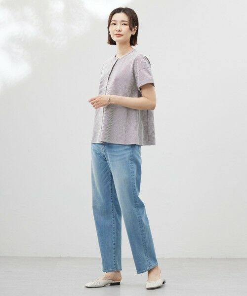 J.PRESS / ジェイプレス カットソー | 【洗える・抗菌防臭・吸水速乾】サッカージャージー フレンチスリーブ カットソー | 詳細1