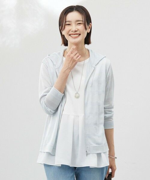 J.PRESS / ジェイプレス パーカー | 【洗える】シアーライトパーカー(ライトサックス系)