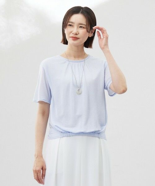J.PRESS / ジェイプレス カットソー | 【洗える】ミラノ風天竺シアー カットソー(ライトサックス系)