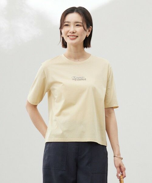 J.PRESS / ジェイプレス カットソー | 【洗える】ロゴ Tシャツ(イエロー系)