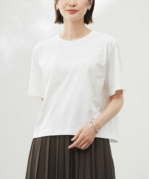 J.PRESS / ジェイプレス カットソー | 【洗える】スパンコール Ｔシャツ | 詳細2