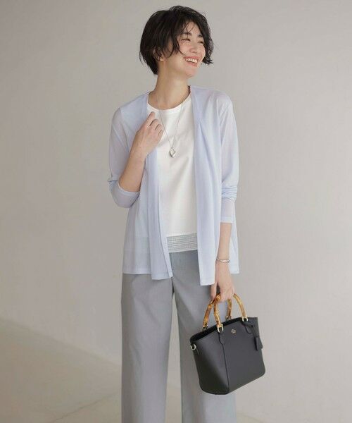 J.PRESS / ジェイプレス タンクトップ | 【人気のため追加・洗える】ノースリーブスムースジャージー レース カットソー | 詳細1