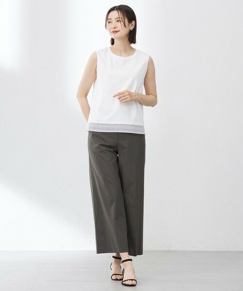 J.PRESS / ジェイプレス タンクトップ | 【人気のため追加・洗える】ノースリーブスムースジャージー レース カットソー | 詳細6