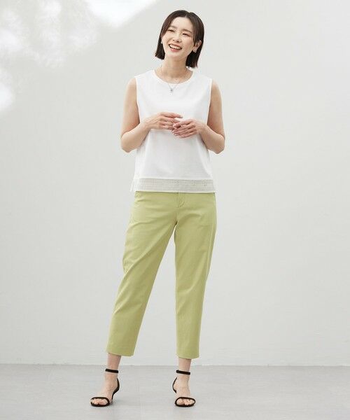 J.PRESS / ジェイプレス タンクトップ | 【人気のため追加・洗える】ノースリーブスムースジャージー レース カットソー | 詳細8