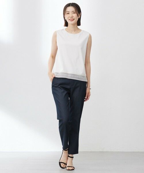 J.PRESS / ジェイプレス タンクトップ | 【人気のため追加・洗える】ノースリーブスムースジャージー レース カットソー | 詳細12