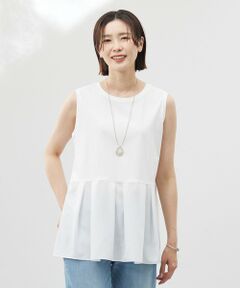 J.PRESS / ジェイプレス カットソー | 【洗える】ノースリーブスムースジャージー フレア カットソー