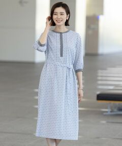 洗える】バックサテンジョーゼット キャミワンピース （ロング