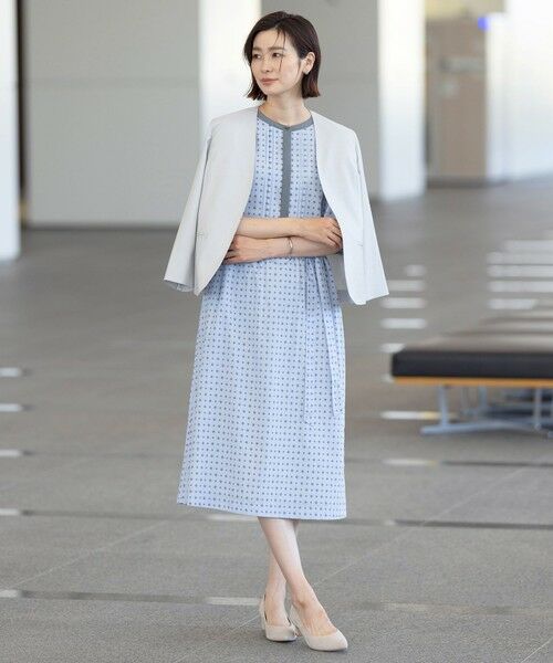 J.PRESS / ジェイプレス ロング・マキシ丈ワンピース | 【洗える】ジオメトリックプリント ワンピース | 詳細5