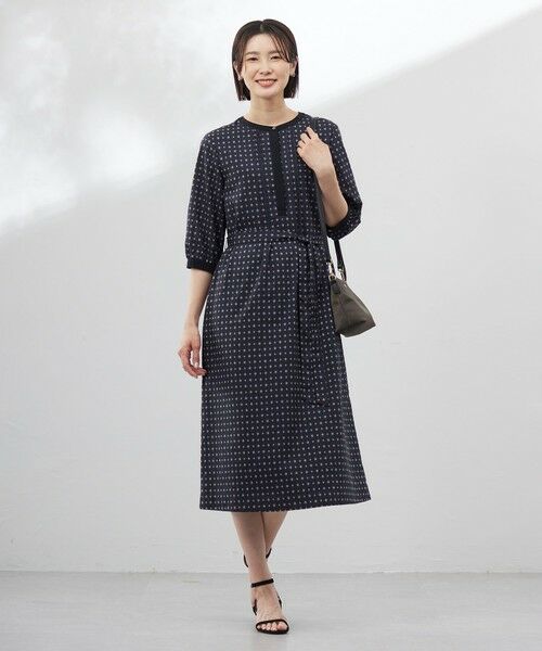 J.PRESS / ジェイプレス ロング・マキシ丈ワンピース | 【洗える】ジオメトリックプリント ワンピース | 詳細20