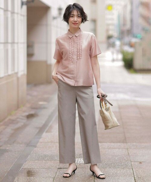 J.PRESS / ジェイプレス その他パンツ | 【洗える・接触冷感・吸水速乾】ドライリネンストレッチ ワイド パンツ | 詳細19