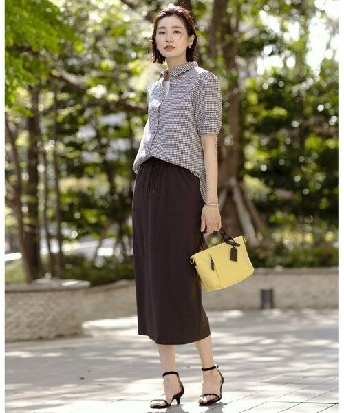 J.PRESS / ジェイプレス ミニ・ひざ丈スカート | 【WEB限定カラーあり・洗える・接触冷感・吸水速乾】Lightジョーゼット ナロー スカート | 詳細14