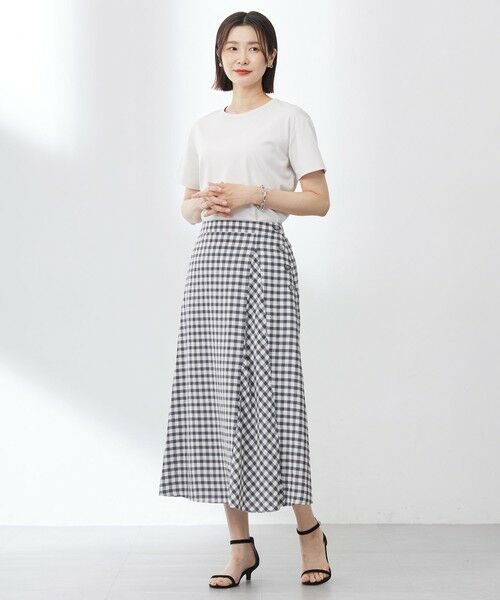 J.PRESS / ジェイプレス ミニ・ひざ丈スカート | 【洗える】アセVisギンガム フレアー スカート | 詳細6