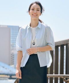 J.PRESS / ジェイプレス シャツ・ブラウス | 【洗える】BEZ 空羽ストライプ シャツ ブラウス