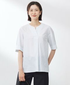 J.PRESS / ジェイプレス シャツ・ブラウス | 【洗える】BEZ 空羽ストライプ クルーネック ブラウス