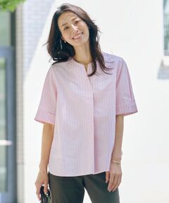 J.PRESS / ジェイプレス シャツ・ブラウス | 【洗える】BEZ 空羽ストライプ クルーネック ブラウス