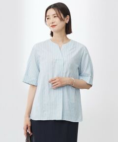 J.PRESS / ジェイプレス シャツ・ブラウス | 【洗える】BEZ 空羽ストライプ クルーネック ブラウス