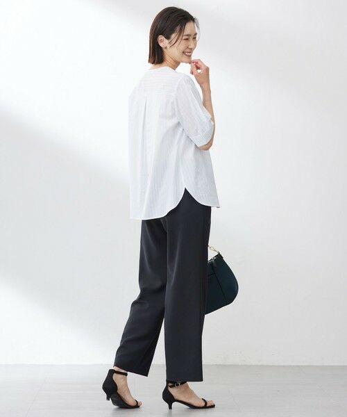 J.PRESS / ジェイプレス シャツ・ブラウス | 【洗える】BEZ 空羽ストライプ クルーネック ブラウス | 詳細2