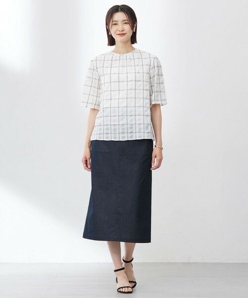J.PRESS / ジェイプレス シャツ・ブラウス | 【洗える】SHEER チェック フレアスリーブ ブラウス | 詳細3