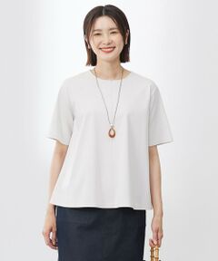 J.PRESS / ジェイプレス カットソー | 【洗える】コットンスムース バック プリーツ カットソー