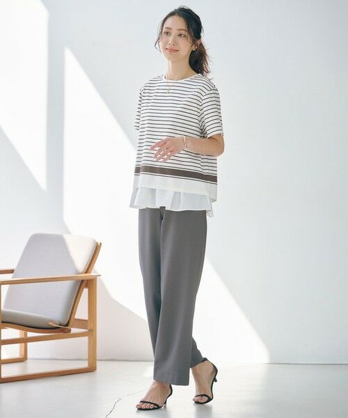 J.PRESS / ジェイプレス カットソー | 【洗える】パネルボーダー Tシャツ | 詳細1