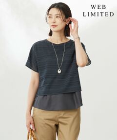 sacai - ●サカイ●リネン混　デザインカットソーチュニック　ネイビー　Tシャツ　フレア WOMENS_主役TOPS｜コーエン公式通販