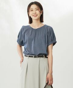 J.PRESS / ジェイプレス カットソー | 【WEB限定カラーあり・洗える】ストライプジャージー フレンチスリーブ カットソー