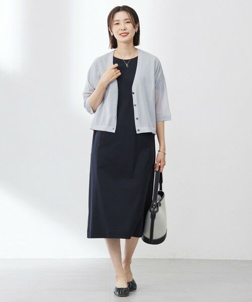Ｊプレス（J.PRESS）2023SS 洗える・抗菌防臭 カーディガン 洗える・抗菌防臭】COTTON ACETATE DRY クルーネック