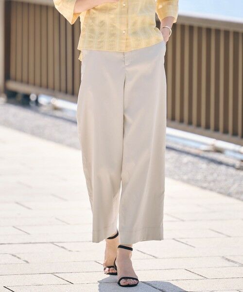 J.PRESS/ジェイプレス 【洗える・接触冷感・撥水・UVカット】タスランチノ パンツ ベージュ系 9 J.PRESS/ジェイプレス 【洗える・接触冷感・撥水・UVカット】タスランチノ パンツ ベージュ系 9