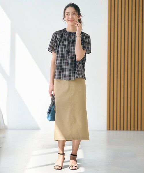 J.PRESS / ジェイプレス ミニ・ひざ丈スカート | 【洗える】シャンブレーサテン ナロー スカート | 詳細2