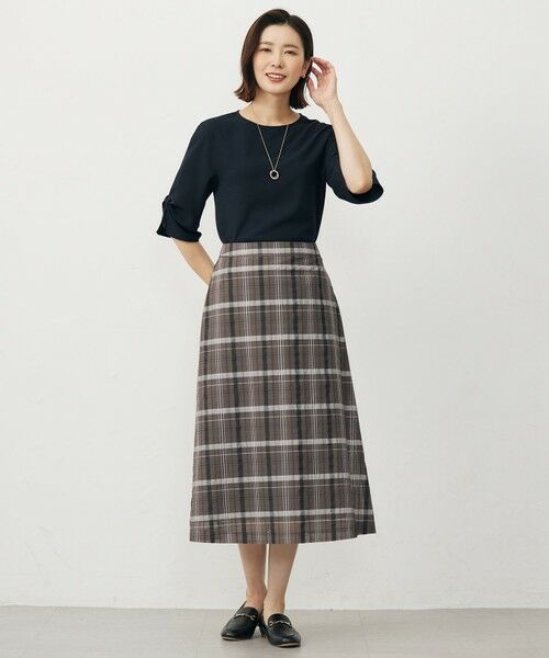 J.PRESS / ジェイプレス ミニ・ひざ丈スカート | 【洗える】シアーチェック スカート | 詳細4