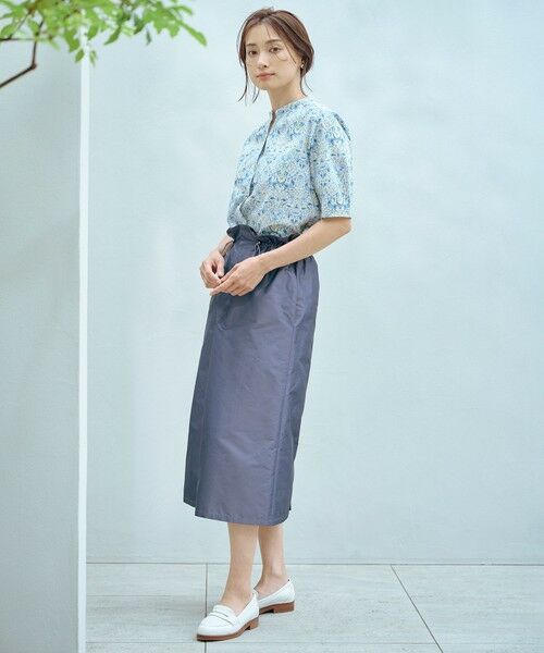 J.PRESS / ジェイプレス ミニ・ひざ丈スカート | 【洗える】シャンブレータフタ ナロー スカート | 詳細13