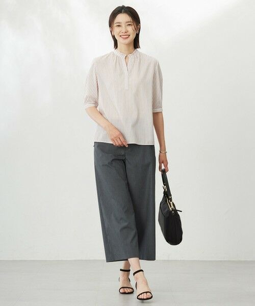 J.PRESS / ジェイプレス シャツ・ブラウス | 【洗える・接触冷感】ドビー強撚ストライプ スキッパー ブラウス | 詳細1
