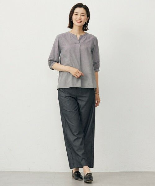 J.PRESS / ジェイプレス シャツ・ブラウス | 【洗える】ウォッシャブルキュプラツイル キーネック ブラウス | 詳細19